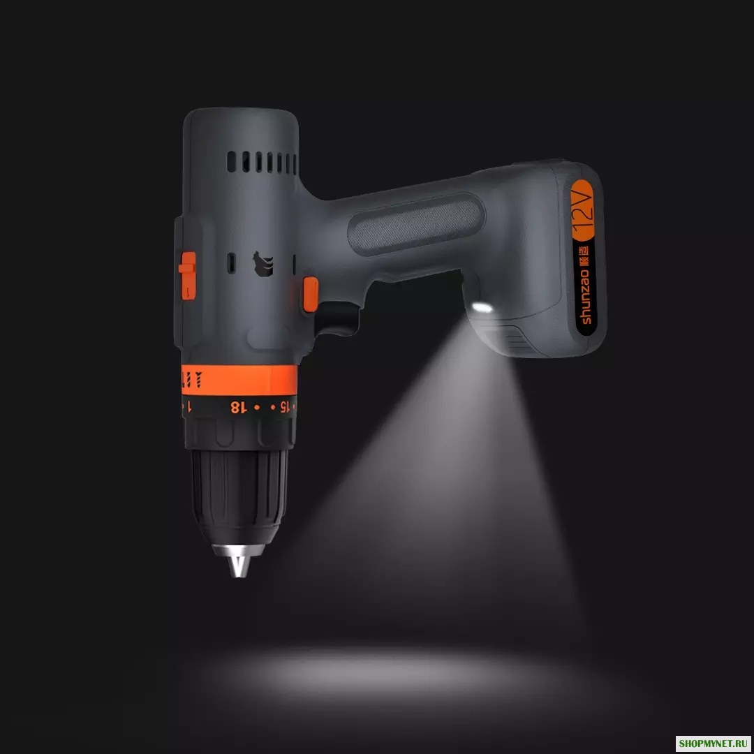 Shunzao 12V Беспроводной многоцелевой 3 в 1 Imact Дрель Драйвер Hammer 30Nm Электрический Отвертка Дрель 2000 мАч Li-ion Батарея от xiaomi youpin